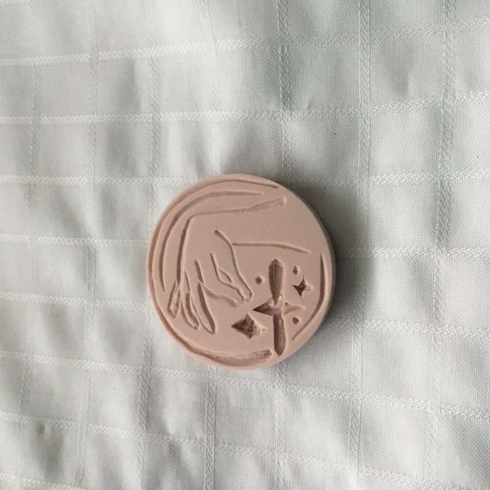 Two sides hand made rubber stamp